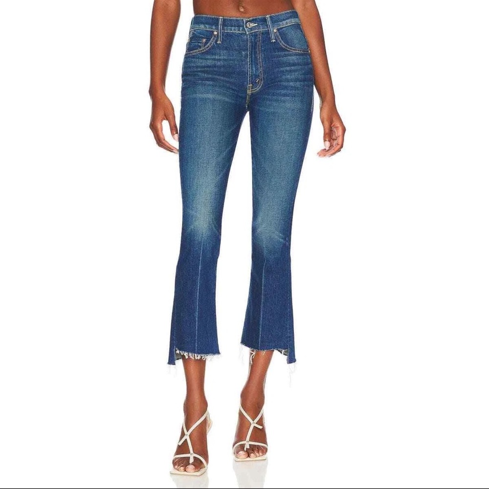 Mother jeans insider crop step fray